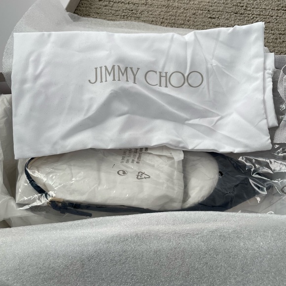 Brand new, navy suede, Jimmy Choo Erin flats. - Picture 4 of 11